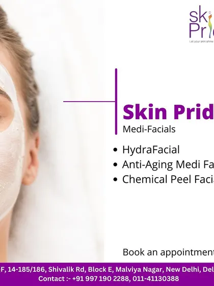 We offer a variety of medi-facials to suit your needs, including the HydraFacial, Anti-Aging Medi Facial, and Chemical Peel Facial.