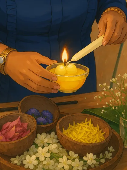 I love seeing my art through a different lens. An AI artist reimagined a photo of me at work in the beautiful Ghibli animation style, capturing the quiet magic of creating a festive atmosphere.