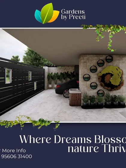 Even a carport can be a place of beauty. We designed this space with a custom moss wall art installation, turning a purely functional area into a green and welcoming entrance.