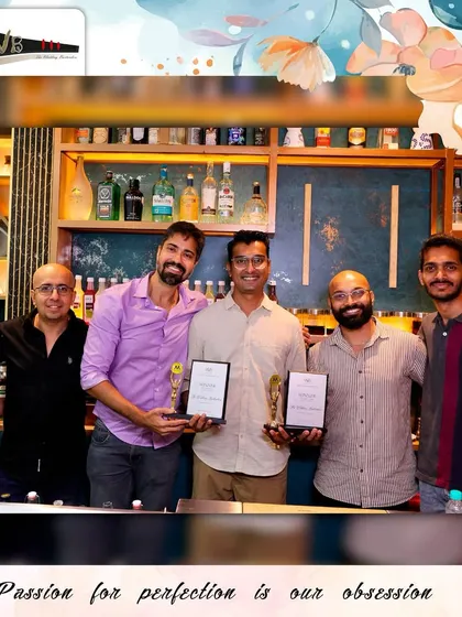 Celebrating our win for "Best Bartenders of the Year 2024-25" at the Mpire Weddings awards. A proud moment for the entire TWB team.