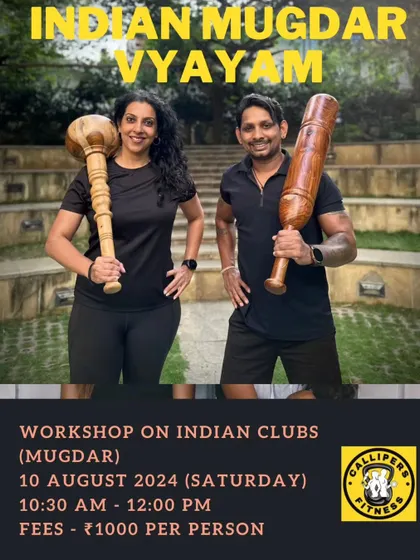 I regularly conduct offline workshops in Bangalore for anyone who wants to learn the basics of Indian Mugdar Vyayam. All the equipment is provided by us, so you can just come and experience it for yourself.