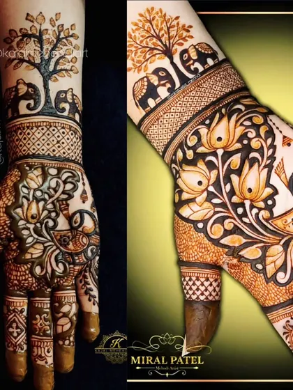I am always inspired by other artists in our community. Here is my attempt at recreating a beautiful design featuring elephants and a peacock, showing how we can learn and grow by studying the work of masters.