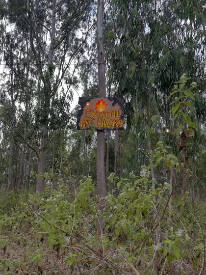 A sign at Echoes of Earth.
