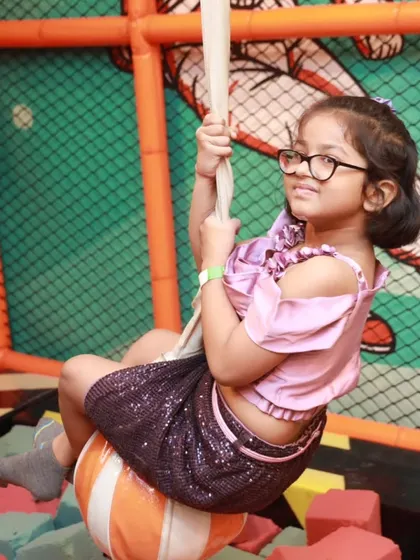 Our wrecking ball swing over the foam pit is a thrilling ride for adventurous kids. It's a safe way to experience a feeling of flight and a highlight of our adventure zone.