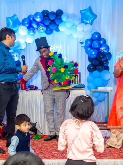 My shows are fun for the whole family. I often invite parents on stage to participate in the magic, which always leads to lots of laughter from the audience.