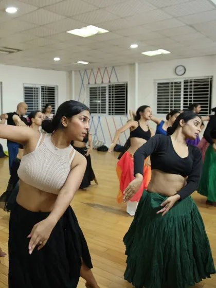 A moment from our first Indian Fusion Belly Dance Weekender. We are humbled by the response and the trust our students placed in us, and we look forward to offering more intensives like this.