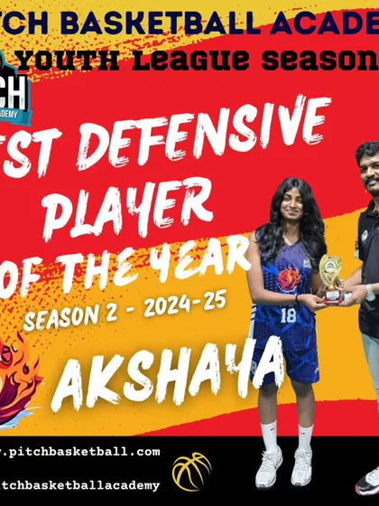 Defense wins championships. We celebrate Akshaya as the Best Defensive Player of the Year for her grit, determination, and game-changing stops.