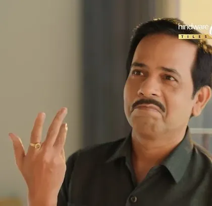 A humorous scene from the Hindware Italian Tiles ad. I styled the characters in everyday outfits to make the surreal situation with The Great Khali and Tamannaah Bhatia even funnier.