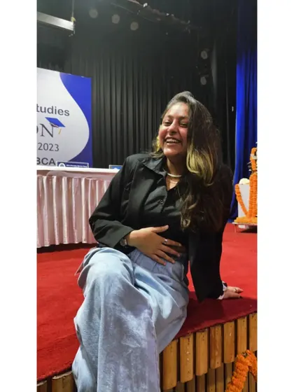 Just a happy moment, sitting on the edge of the stage after a successful event. When Google Maps says it's my turn, I take it.