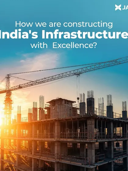 As the sun sets on a construction site, our work continues. This image captures the scale and ambition of our infrastructure projects, reflecting our commitment to building India's future with excellence, from foundation to completion.