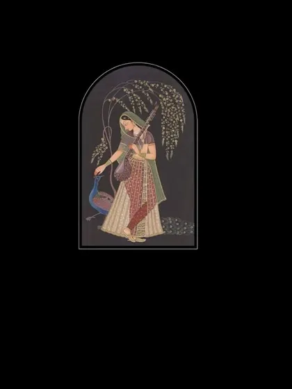 A beautiful, traditional art piece used in the Desi Dubs Winter Compilation visuals.