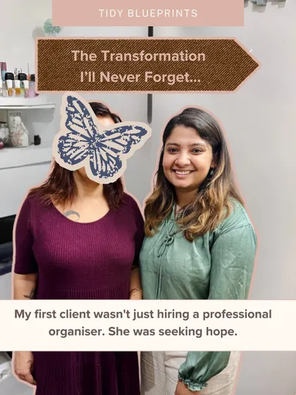 This was my first client, and she was seeking hope. The transformation we achieved together showed me how deeply organizing can impact mental well-being.