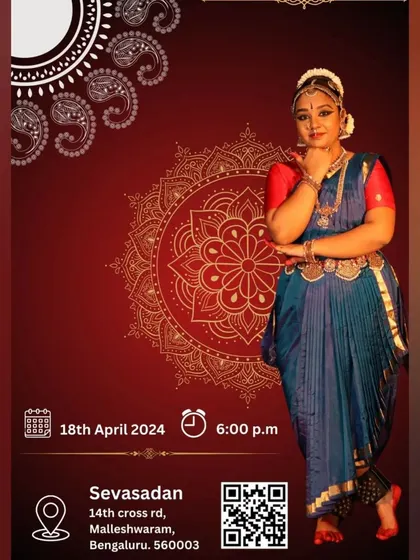 The invitation for my senior student Dharitri's Rangapravesha. It is a moment of immense pride to present a student's debut performance.