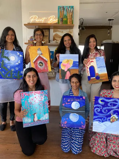 This was our first "open house" workshop where everyone could paint whatever they wanted. It was such a success that it's now a regular feature, perfect for anyone wanting to explore their own ideas.