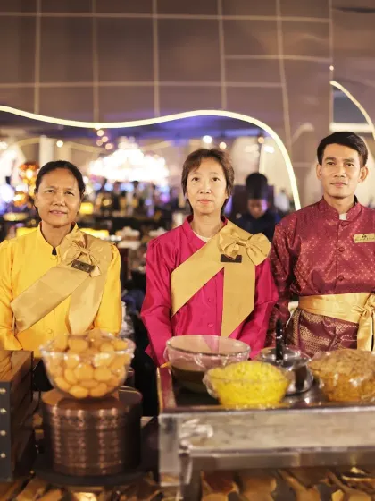 Our international team, dressed in traditional attire, stands ready to serve. They bring authentic flavours and a wealth of cultural knowledge to our events.