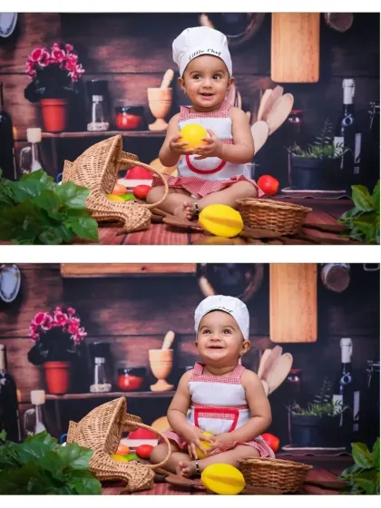 This collage highlights two happy expressions from the 'Little Chef' shoot. I aim to deliver a gallery full of smiles and joyful moments.