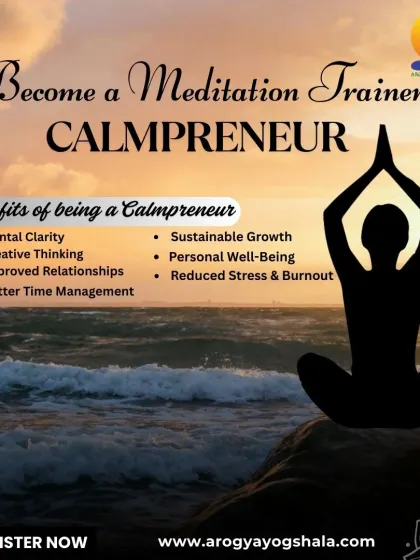 Guide others towards a calmer mind by becoming a Meditation Trainer, or what we call a 'Calmpreneur'. This program equips you with the tools to teach meditation for mental clarity, reduced stress, and improved personal well-being.