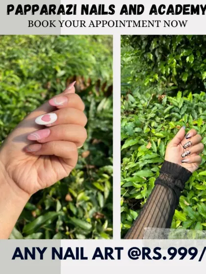 I run special offers to make beautiful nail art accessible. This graphic advertises a flat rate for any nail art design, a great way for new clients to try my services.