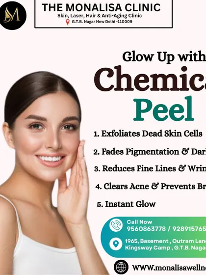 A chemical peel offers multiple benefits in one treatment. We use it to exfoliate dead skin, fade dark spots, reduce fine lines, and clear acne, resulting in an instant, visible glow.
