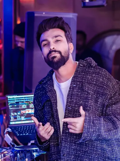 A confident pose behind the decks at The Fixx Bar. I'm always ready to bring my best to every single show.