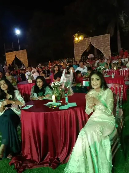 The guests enjoying the show at the 25th-anniversary celebration. A happy and engaged audience is our goal.