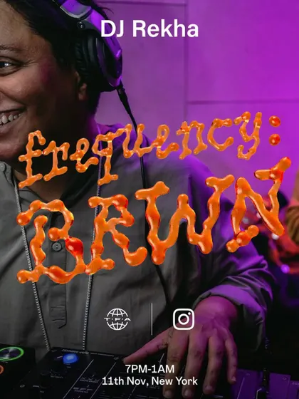 The official flyer for my set at "frequency:BRWN." It was great to be back home in NYC to play for my community after a long tour.