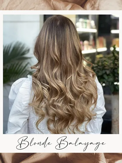 The ultimate glow-up with a glamorous Blonde Balayage, crafted by our celebrity Hair Art Director. This look is pure Hollywood glamour.