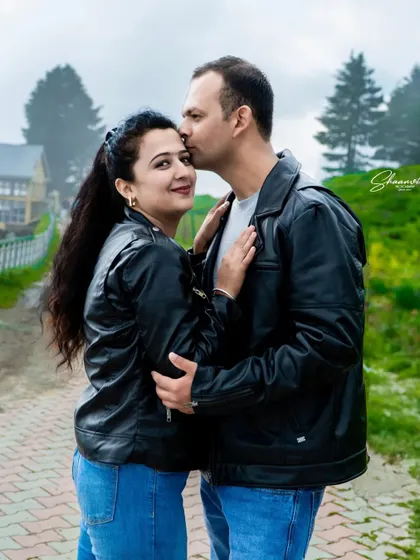 An intimate moment from a casual pre-wedding shoot. A simple kiss on the forehead can say so much, and my goal is to capture these genuine expressions of love.