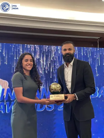 National recognition for our star. We are incredibly proud of Dalima Chhibber for being named the Indian Player of the Year by the Football Player's Association of India.