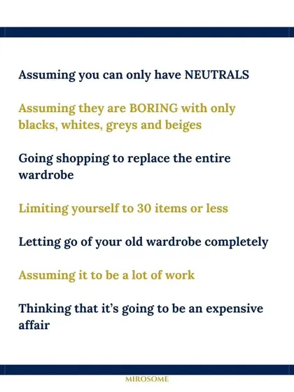 Common myths about building a cluster wardrobe include thinking it's only neutrals, expensive, or requires replacing everything. I'm here to show you it's a flexible and budget-friendly lifestyle choice.