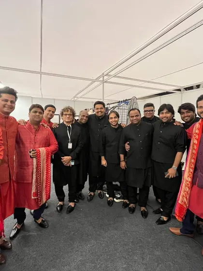 The entire musician troupe from 'The Great Indian Musical'. It was an honour to perform alongside such a talented and diverse group of artists.