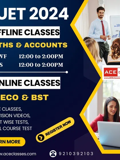 We offer flexible coaching options for CUET 2024. You can choose between our traditional offline classes for subjects like Maths and Accounts, or join our live online classes for Economics and BST.