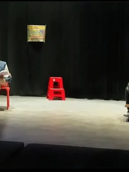 A scene from our play 'Karma', where students engage in script analysis and character development to bring the story to life.