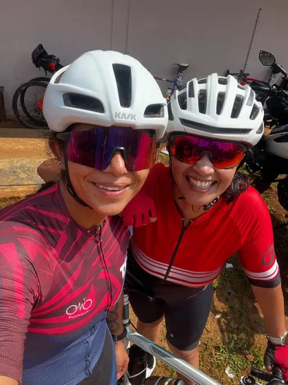 A selfie with a training partner during the Tour of Nilgiris. The memories made on the bike are priceless.
