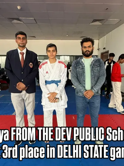 Jiya from The Dev Public School, another champion from our girls' batch, won 3rd place in the Delhi State games.