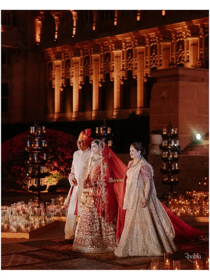 The bride's walk down the aisle with her parents is a deeply emotional moment. We ensure the setting is worthy of its significance.