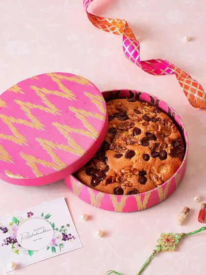Our Walnut Chocolate Travel Cake is a rich and satisfying gift, perfect for sending to a sibling who lives far away.
