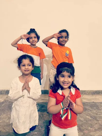 The future of India in their smiles. This is a glimpse of our little champs celebrating Independence Day at the studio, blending patriotism with the joy of dance.
