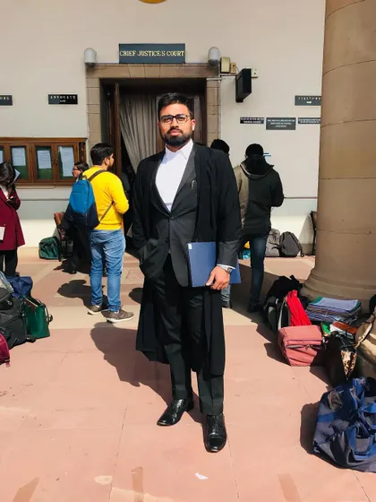 At the Supreme Court of India, outside the Chief Justice's Court. They say the sky is the limit, and in this profession, we constantly strive to reach new heights for our clients.