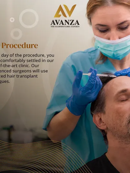 On the day of the procedure, you will be comfortably settled in our state-of-the-art clinic. Our experienced surgeons will then use advanced hair transplant techniques to perform the surgery.