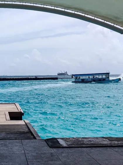 The journey begins. The view from the dock in Malé as we get ready to board our liveaboard and head out to the remote atolls where the best diving awaits.