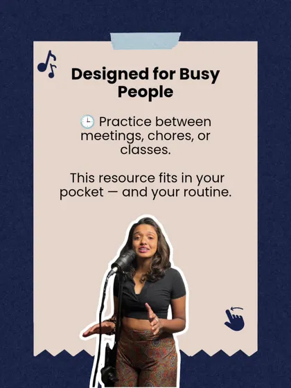 We designed our learning resources for busy people. Our tools fit in your pocket, allowing you to practice between meetings, chores, or classes, making it easy to build a consistent routine.