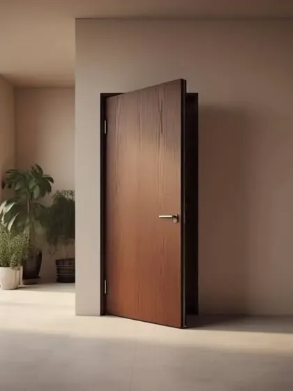 A simple, elegant wooden door that can fit into any modern home design.