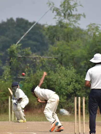 A series of high-quality photos from our Hyderabad tour, capturing bowling action, batting, and team photos.