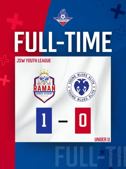 Our Under-11 team securing a hard-fought 1-0 win in the JSW Youth League.