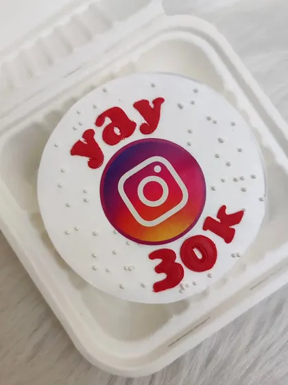 A bento cake to celebrate a 30k follower milestone on Instagram.
