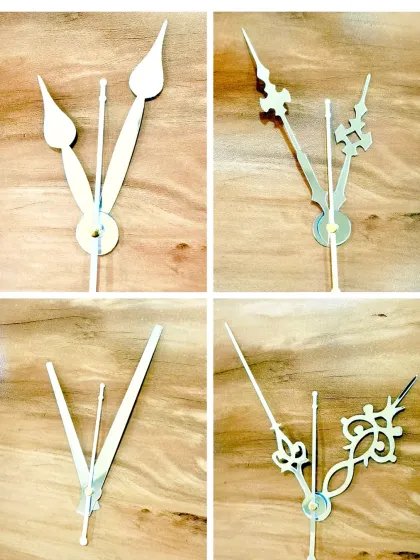 Choose from our variety of clock hands to complete your custom resin clock. We offer different styles, from modern to ornate, to match the design of your artwork.