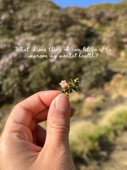 A powerful journal prompt for self-reflection: "What is one thing I can let go of to improve my mental health?"