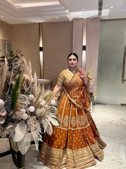 Another shot of my festive lehenga look from a night to remember.