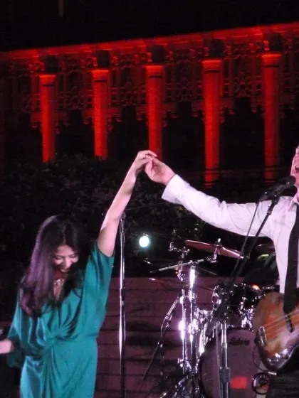 A memorable moment from 'The Jodhpur Auction', a charity event I organized, where the legendary musician Sting performed. These events bring together luminaries from all fields to celebrate art for a noble cause.
